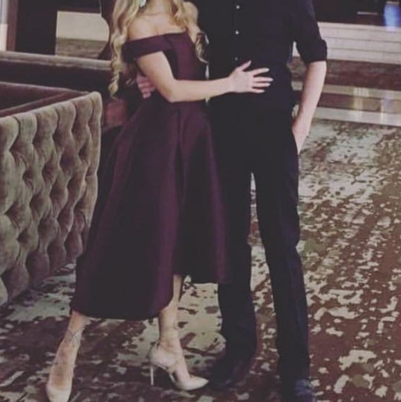 Beautiful like new shimmery plum evening dress 🖤 brand: EVERNEW - Picture 3 of 12